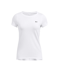 MAGLIA A MANICHE CORTE HEATGEAR ARMOUR WHITE DONNA